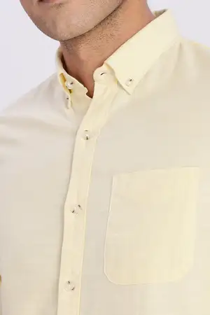 Cream Cotton Casual Shirt 5